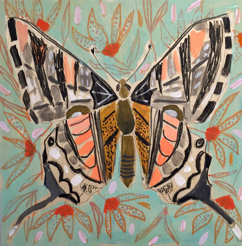 16X16 - CYNTHIA THE BUTTERFLY | Lulie Wallace