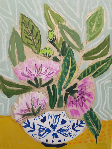 STATE FLOWER OF ALABAMA - FLOWERS FOR JULIA - 9x12