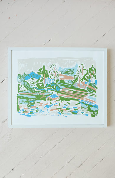 View of the Big Lake - Silkscreen Print