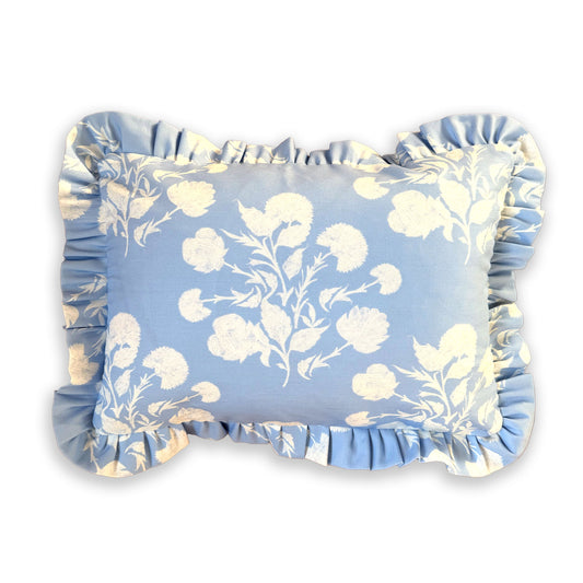 Anna Cornflower Small Ruffle Pillow
