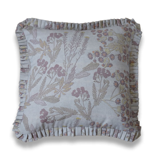 Averett Antique Blue Ruffle Pillow