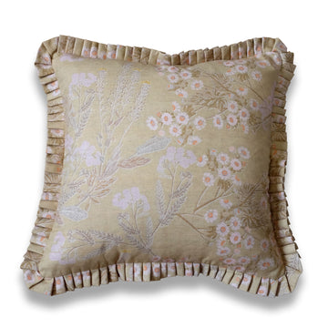 Averett Golden Ruffle Pillow