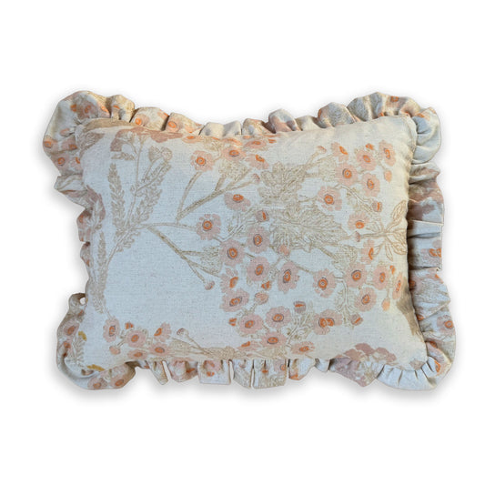 Averett Parchment Small Ruffle Pillow