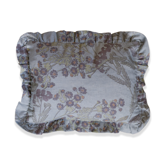 Averett Antique Blue Small Ruffle Pillow