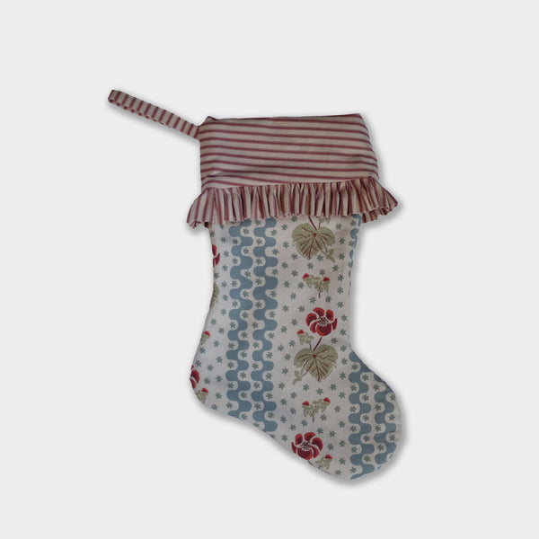 Christmas Stocking- Beth Bluebird (Horizontal Stripe)