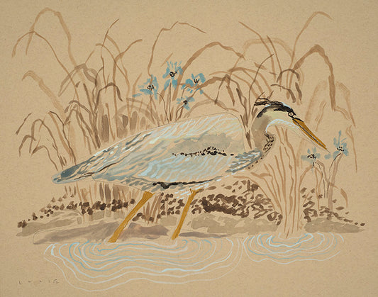Blue Heron No. 2 - 11 x 14" Print