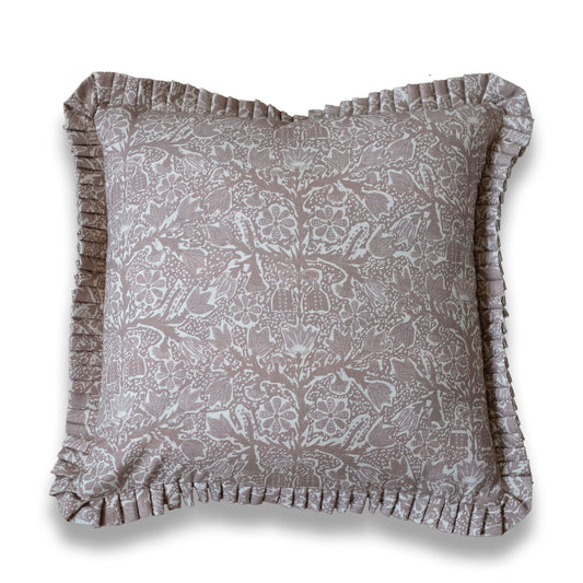 Callie Wheat Ruffle Pillow
