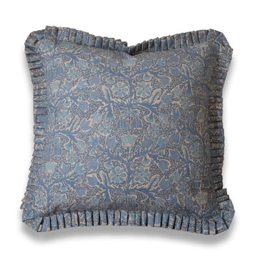 Callie Indigo Ruffle Pillow