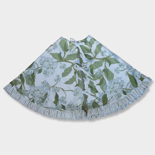 Christmas Tree Skirt - Grier Blue Hydrangea
