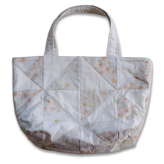 Hand-Quilted Tote Bag - Averett Parchment