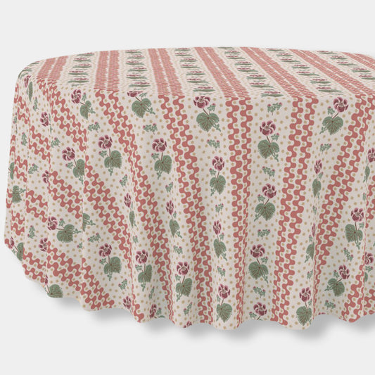 *New* Beth - Apricot Round Tablecloth