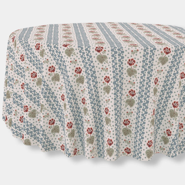 *New* Beth - Bluebird Round Tablecloth