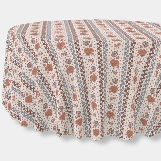 *New* Beth - Chestnut Round Tablecloth