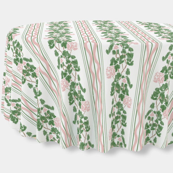 *New* Clara - Spring Pink Round Tablecloth
