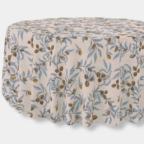 *New* Katherine - Pecan Round Tablecloth
