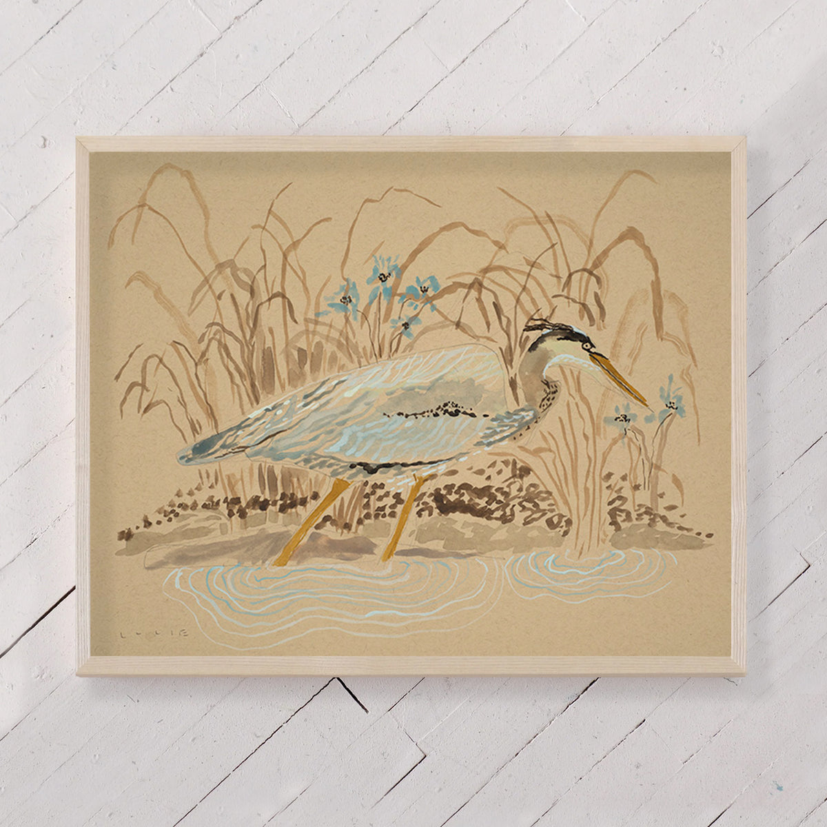*New* Blue Heron No. 2 - 11 x 14" Print