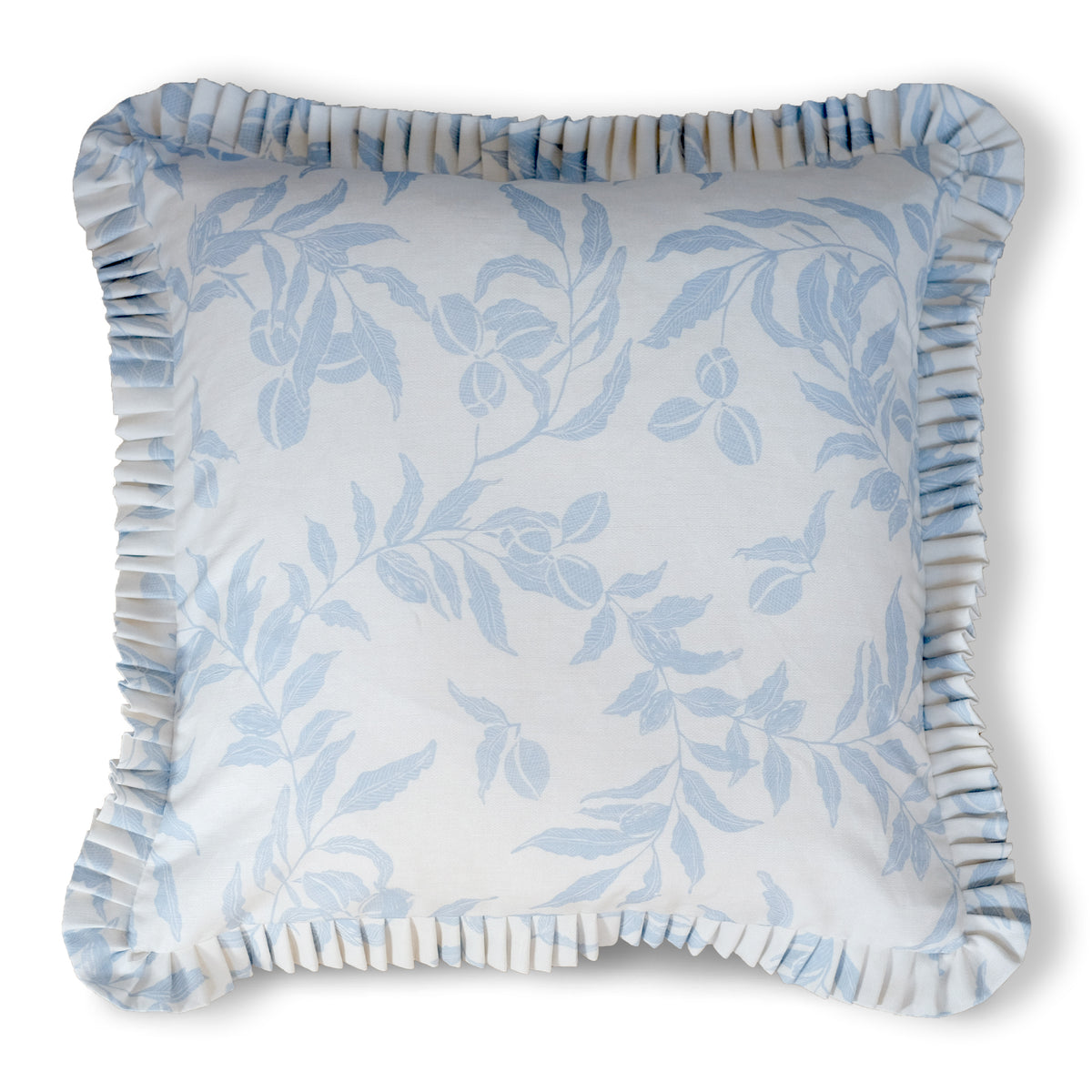 Katherine Dusty Blue Ruffle Pillow