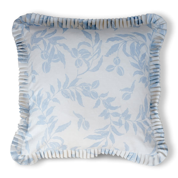 Katherine Dusty Blue Ruffle Pillow