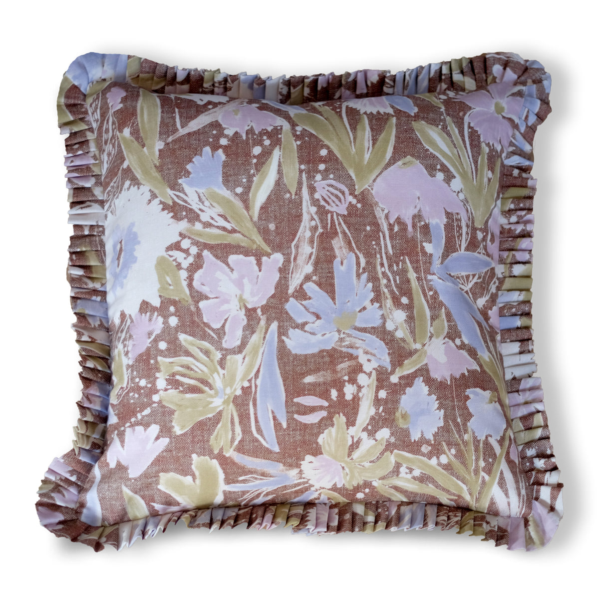 Martha Umber Ruffle Pillow