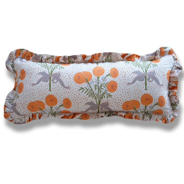 Mary Ruffle Pillow - 12 x 24"