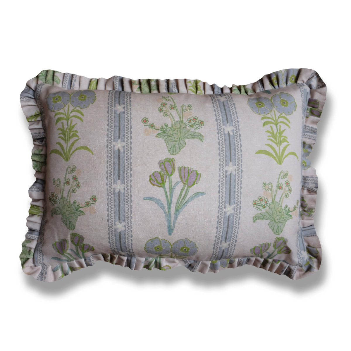 *New* Virginia - Linen Ruffle Pillow - 12 x 18"