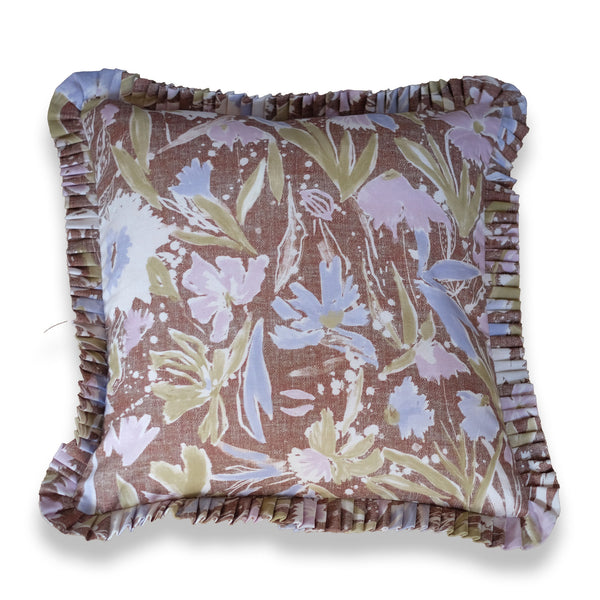 Martha Umber Ruffle Pillow