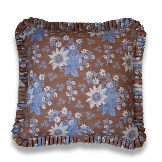 Pearl Copper Ruffle Pillow