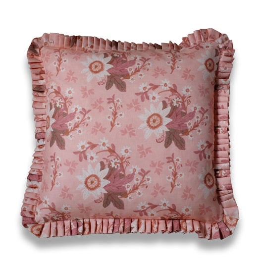 Pearl Peach Ruffle Pillow