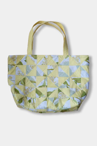 Hand-Quilted Tote Bag - Grier Limelight