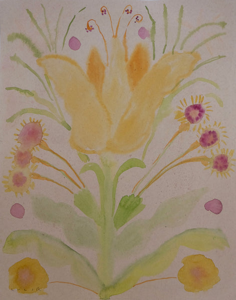 Folk Flower on Paper No. 3
