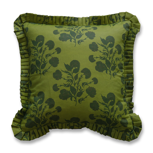 Anna Chartreuse Ruffle Pillow
