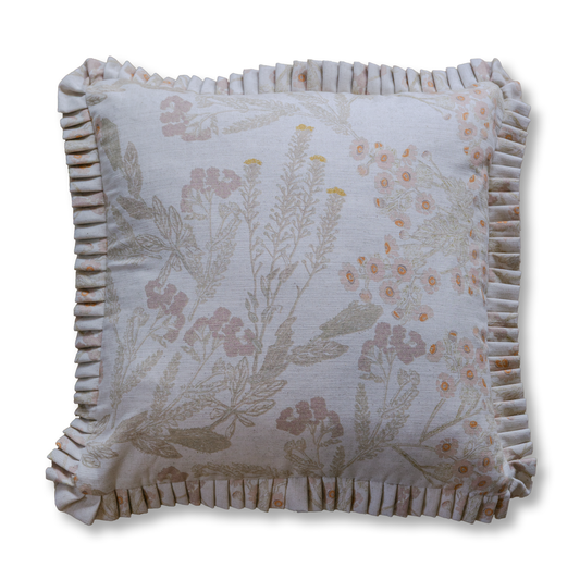 Averett Parchment Ruffle Pillow