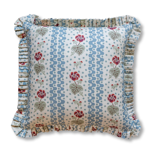 Beth - Bluebird Ruffle Pillow