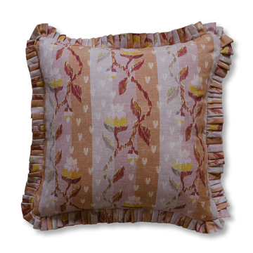 Meg Rosewood Ruffle Pillow