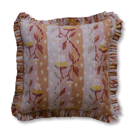 Meg Rosewood Ruffle Pillow