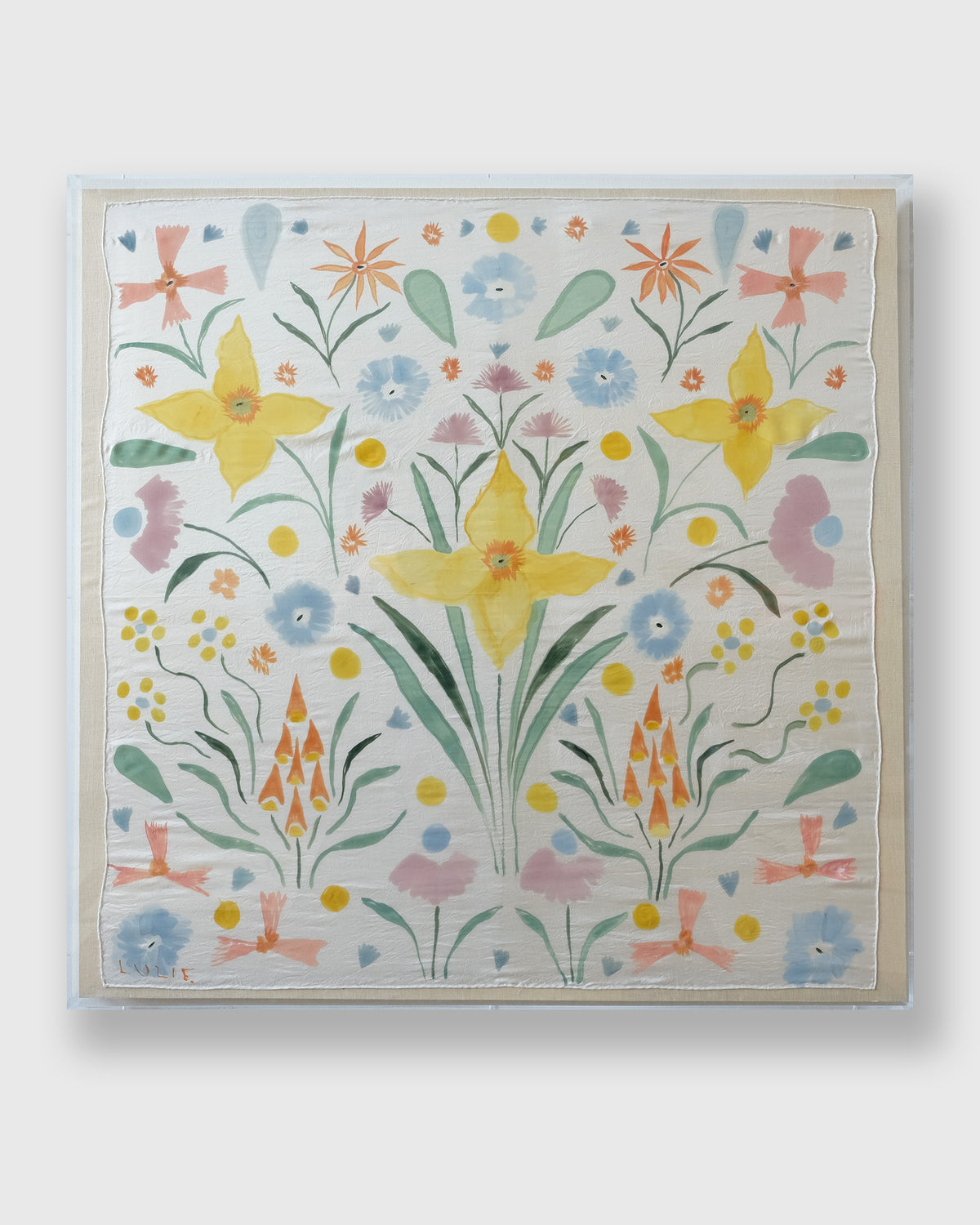 Framed Silk No. 17 - 36 x 36