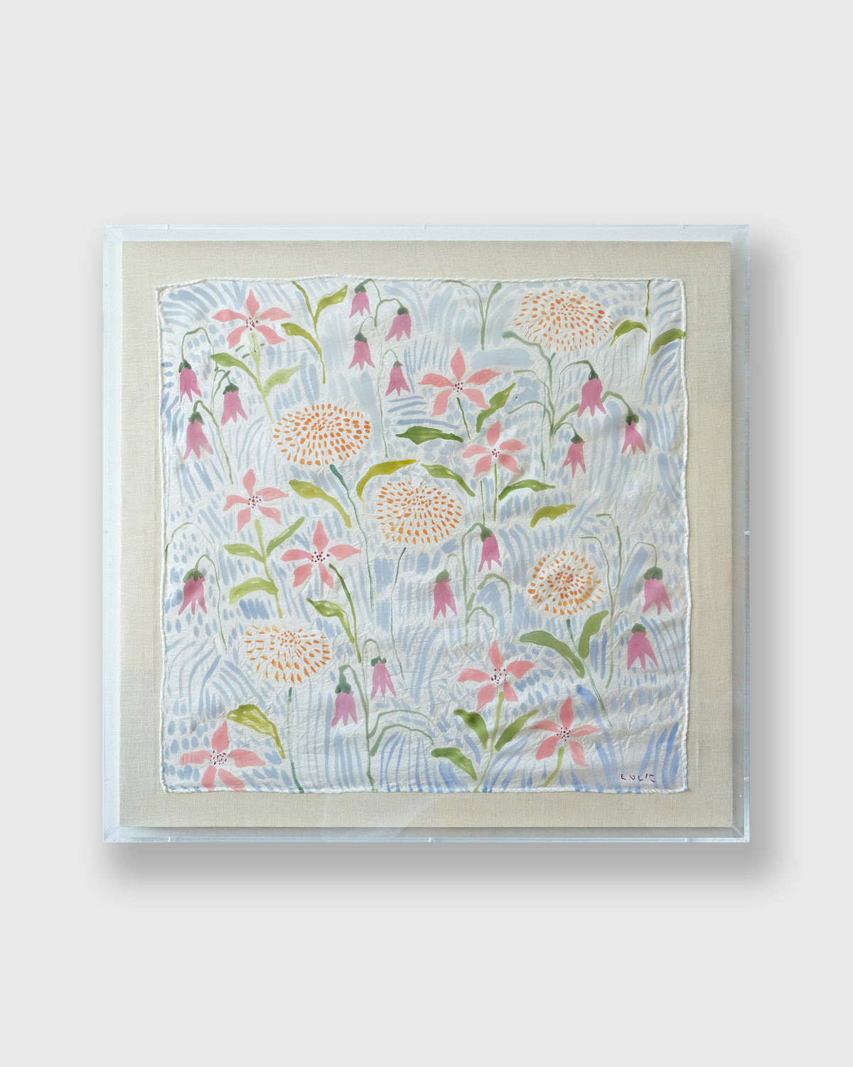 Framed Silk No. 3 - 24 x 24