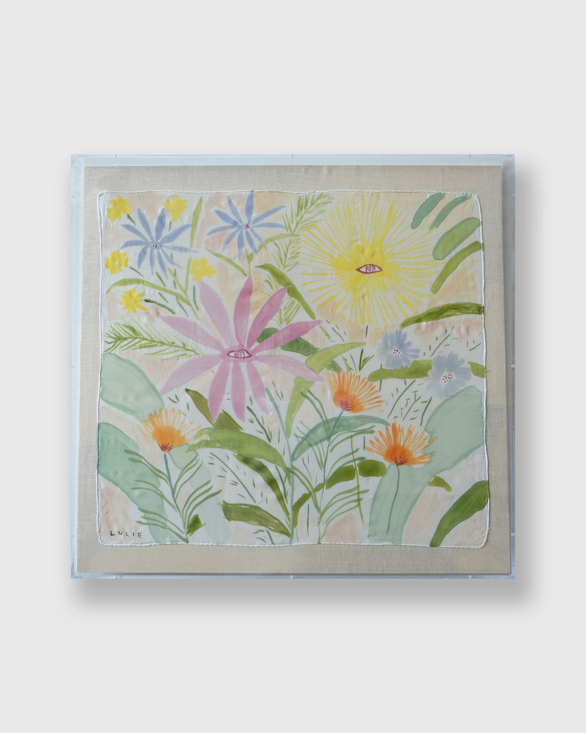 Framed Silk No. 4 - 24 x 24