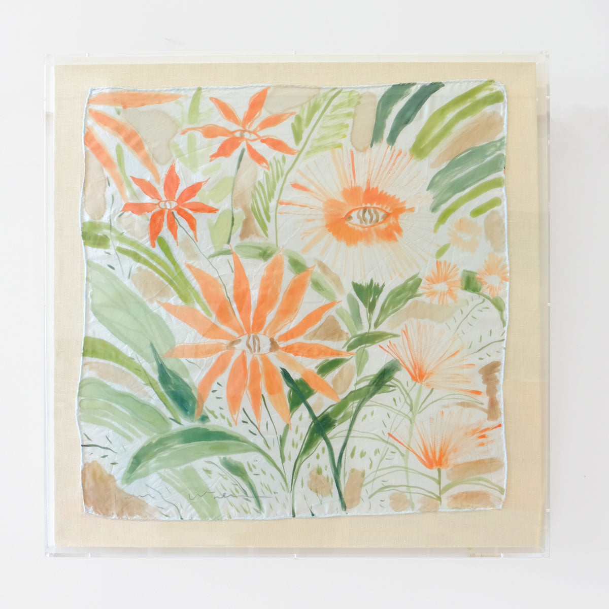 Framed Silk No. 26 - 24 x 24"