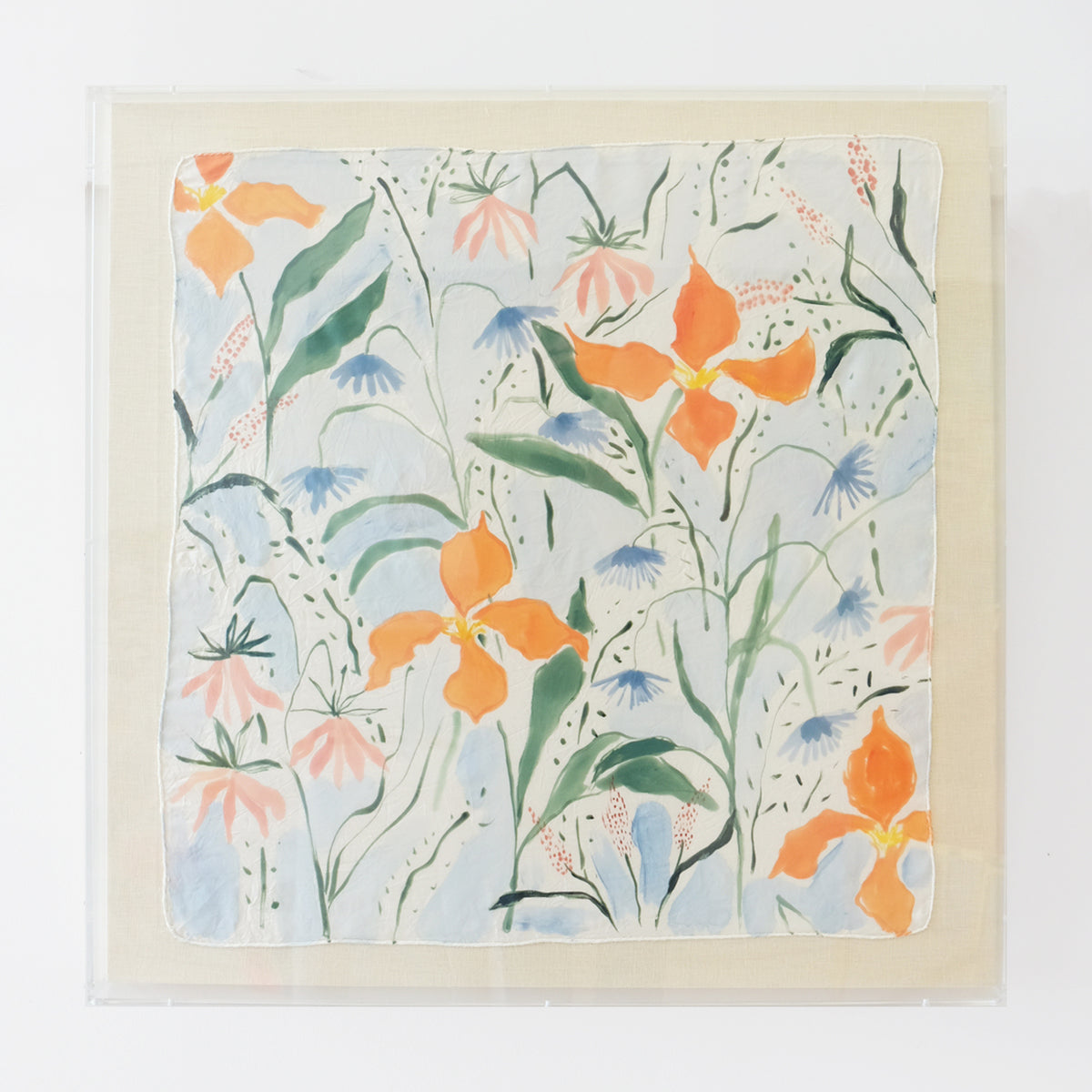 Framed Silk No. 34 - 24 x 24"