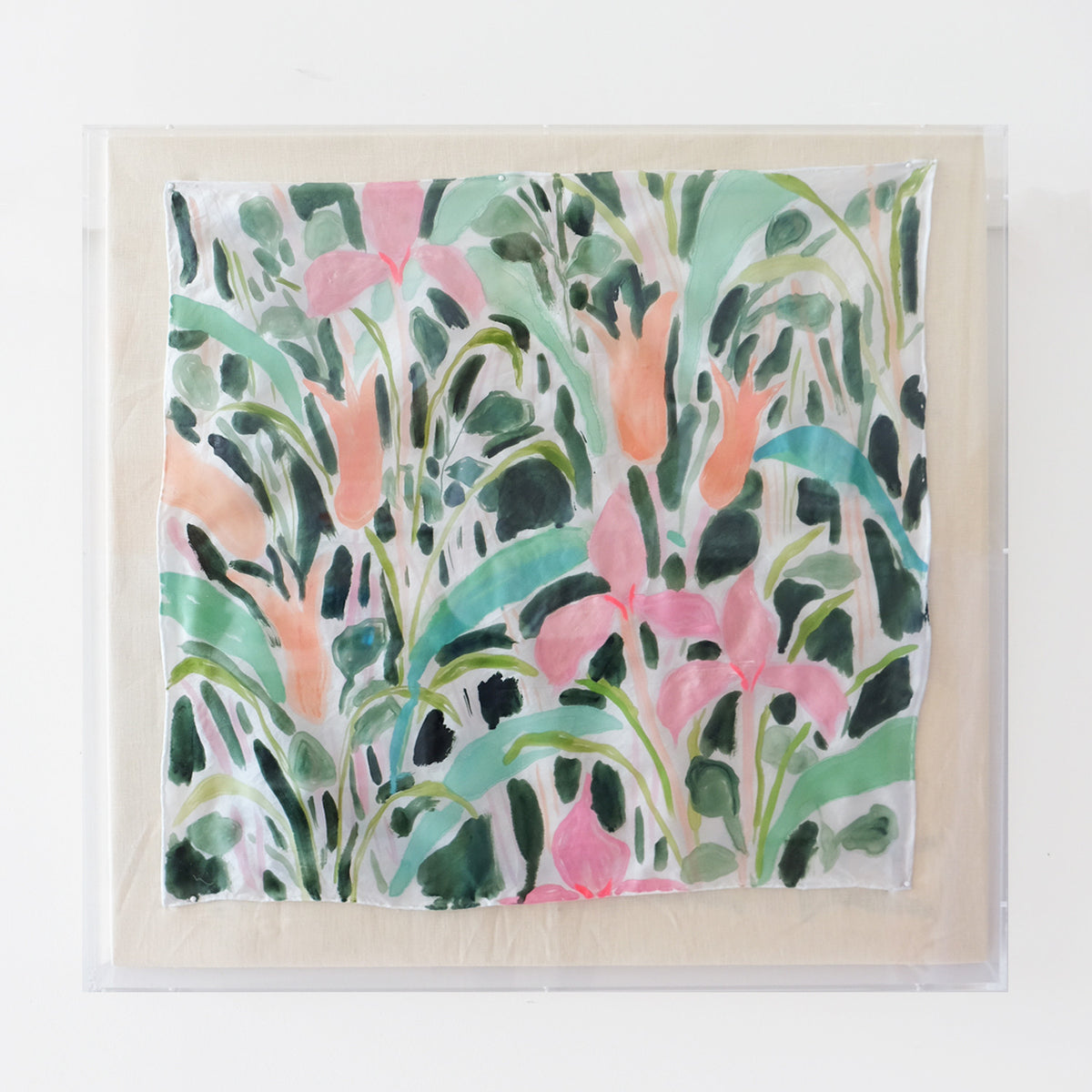 Framed Silk No. 4 - 24 x 24