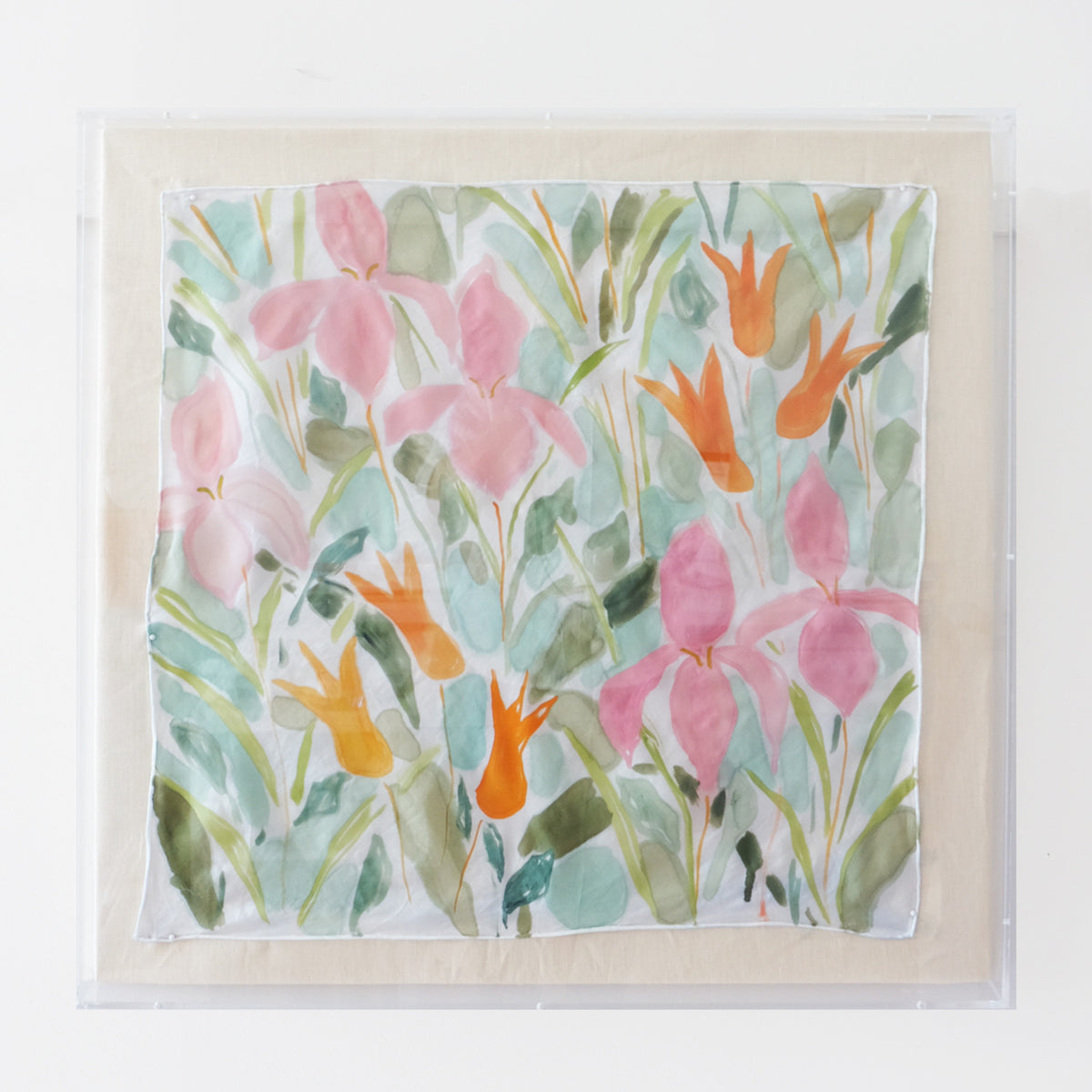 Framed Silk No. 6 - 24 x 24