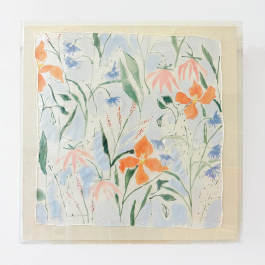 Framed Silk No. 27 - 24 x 24"