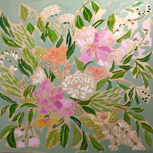 FLOWERS FOR ELIZABETH - 36x36