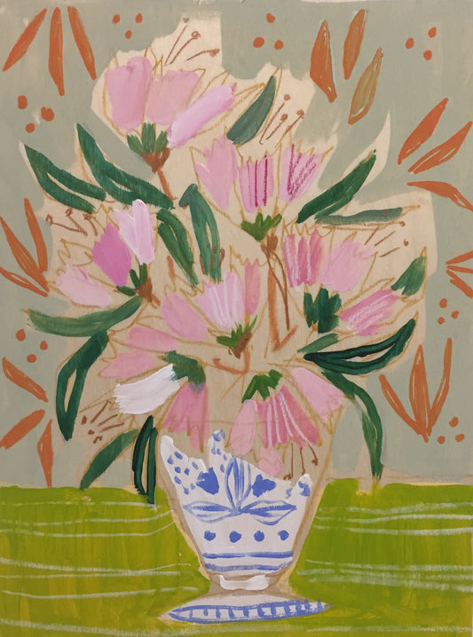 AZALEAS - FLOWERS FOR CHELSEA - 9x12