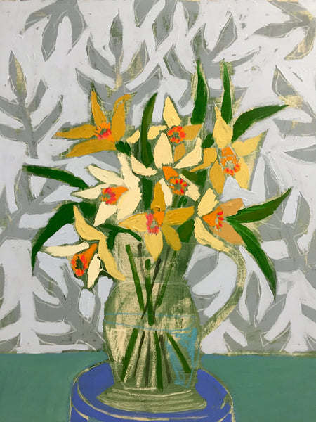 DAFFODILS - FLOWERS FOR PIPER - 24X30"