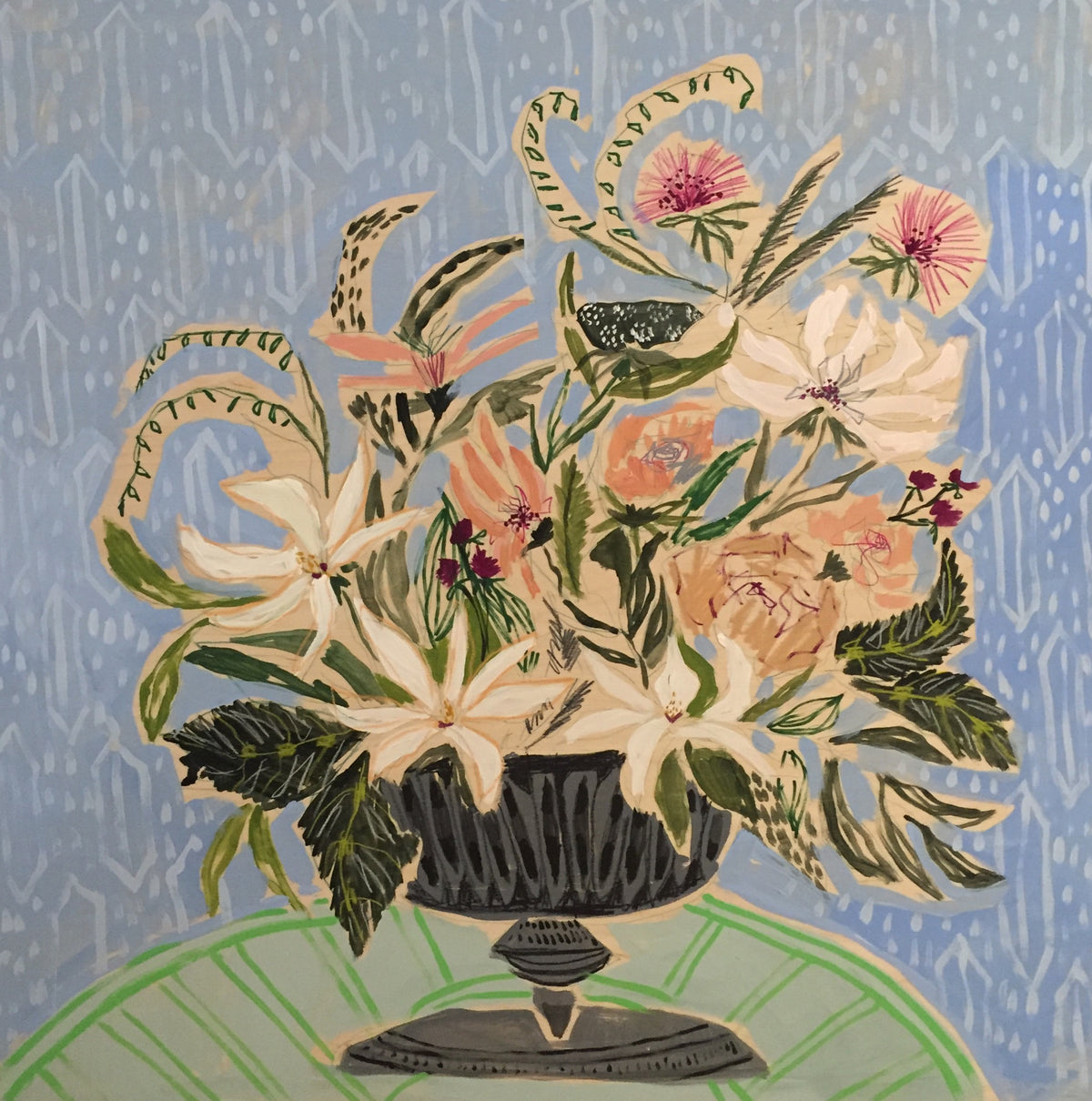 FLOWERS FOR EVELYN - 36x36