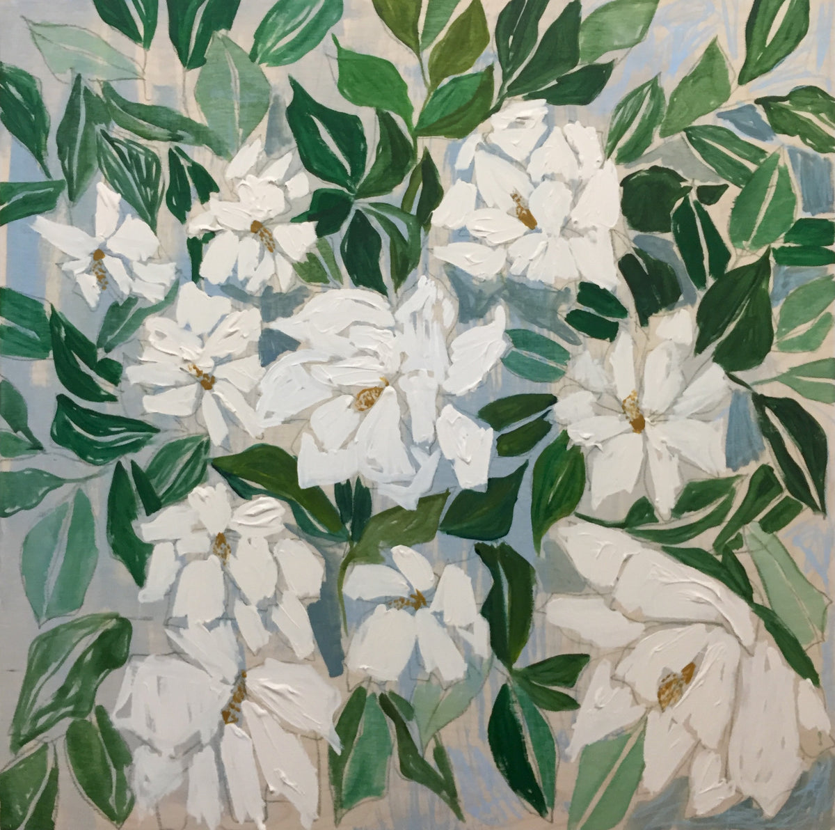 GARDENIAS - FLOWERS FOR ALICE - 30X30"