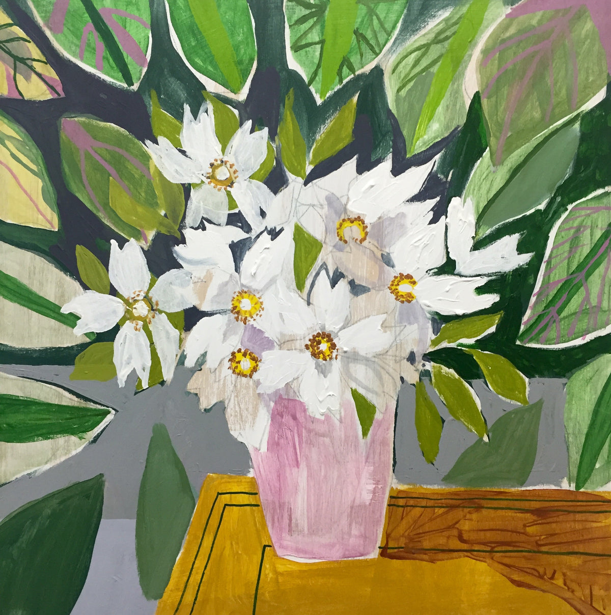 CHEROKEE ROSES - FLOWERS FOR LAURAL - 24X24"