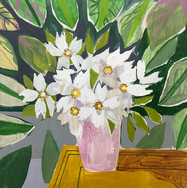CHEROKEE ROSES - FLOWERS FOR LAURAL - 24X24"